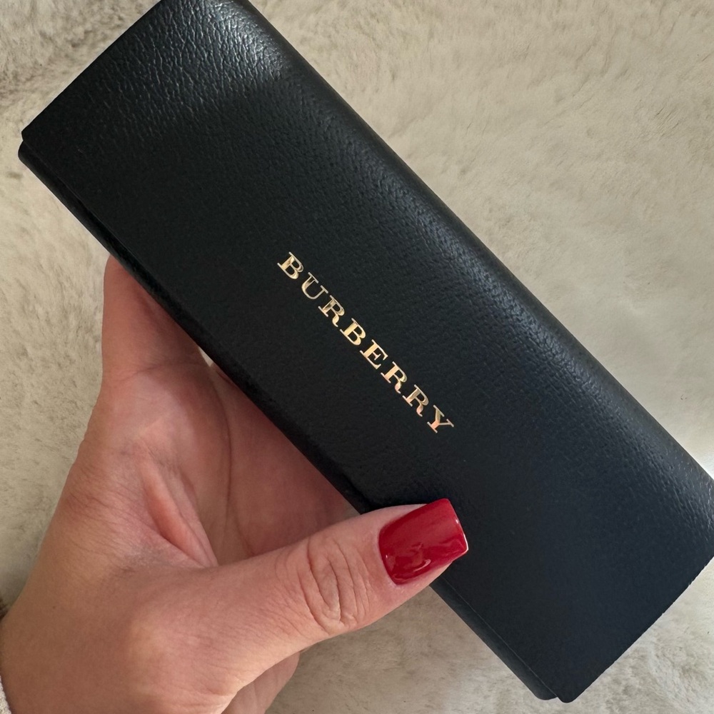Burberry Black Leather Case for Glasses